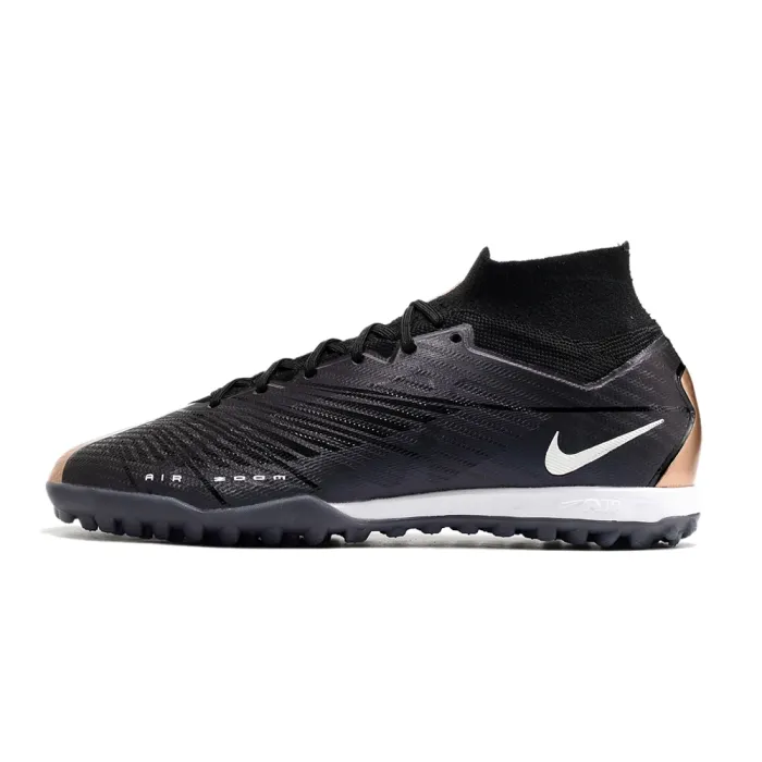 2023 Nike Air Zoom Mercurial Superfly 9 Elite TF Retro Black Copper Metallic White