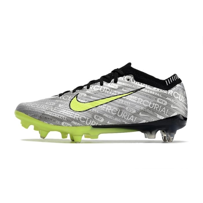 2023 Nike Zoom Mercurial Vapor 15 Elite XXV SG Anti-Clog Silver Black Yellow