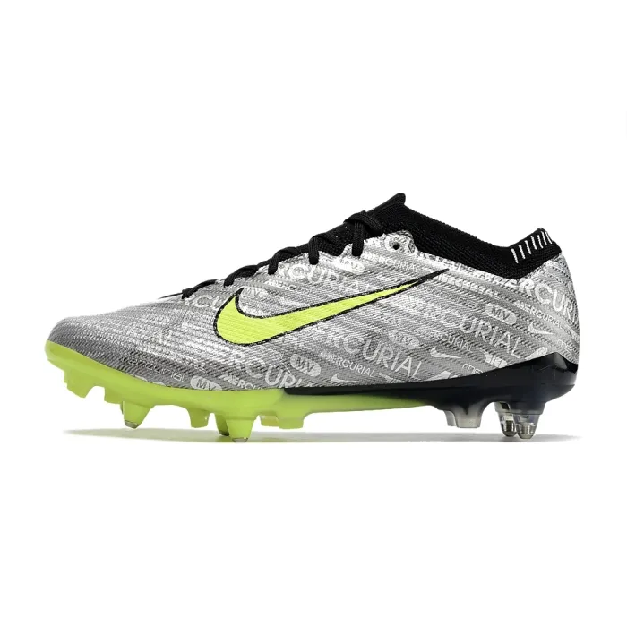 2023 Nike Zoom Mercurial Vapor 15 Elite XXV SG Anti-Clog Silver Black Yellow