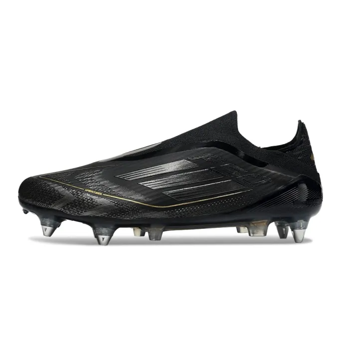 adidas F50 Elite Laceless SG Core Black Iron Met Gold Met