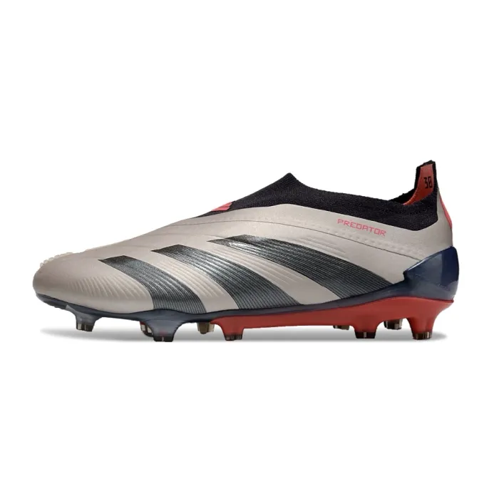 adidas Predator Elite Laceless FG Platin Metallic Aurora Black Turbo
