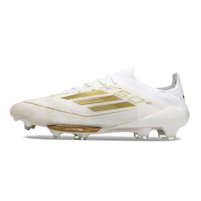 adidas F50+ Laced Elite FG Footwear White Gold Metallic Footwear White