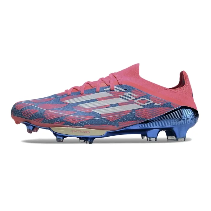adidas F50+ Laced FG Reemergence Solar Blue Footwear White Solar Pink
