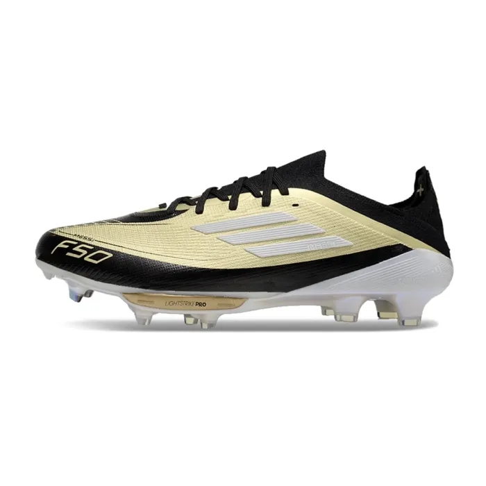 adidas F50+ Laced Messi League FG Triunfo Dorado Gold Metallic Footwear White Core Black