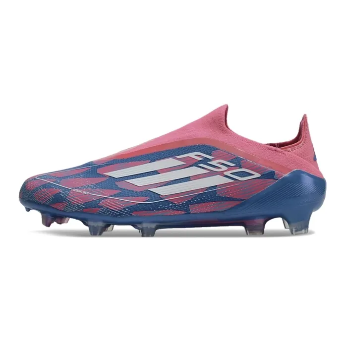 adidas F50 Elite Laceless FG Reemergence Solar Blue Footwear White Solar Pink