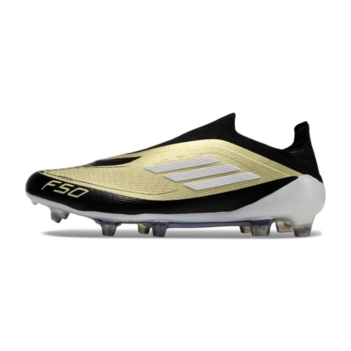adidas F50 Elite Laceless FG Triunfo Dorado Gold Metallic Footwear White Core Black