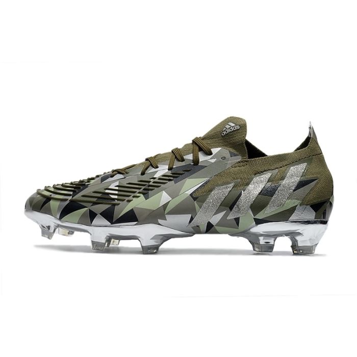 Adidas Predator Edge.1 Crystal Low FG Focus Olive Silver Metallic Magic Lime
