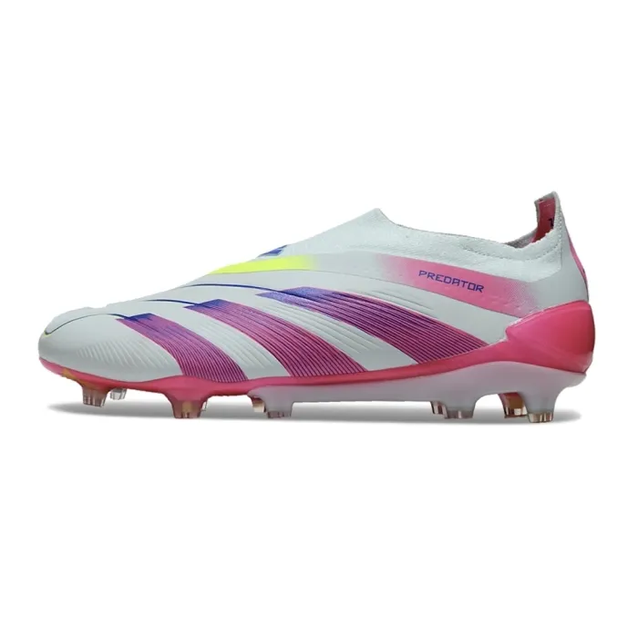 adidas Predator Elite Laceless FG Stellar Icon Almost Blue Lucid Pink Semi Solar Yellow