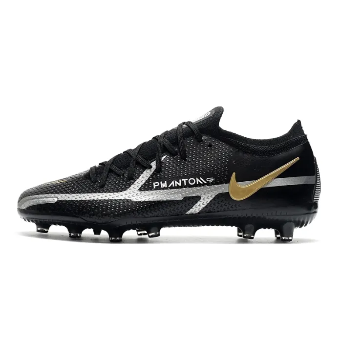 Nike Phantom GT 2 Elite AG-PRO Black Grey Metallic Gold