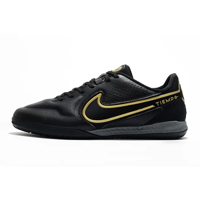 Nike Tiempo React Legend 9 Pro IC Shadow Black Metallic Dark Grey Anthracite