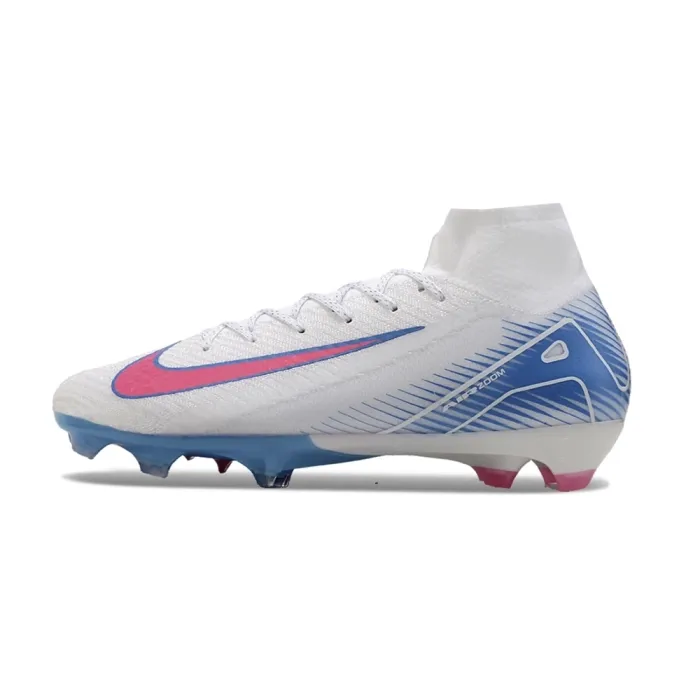 Nike Zoom Mercurial Superfly 10 Elite FG White Pink Blue