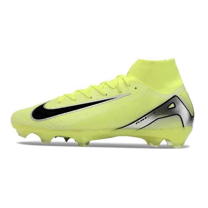 Nike Zoom Mercurial Superfly 10 Elite FG Yellow Silver Black