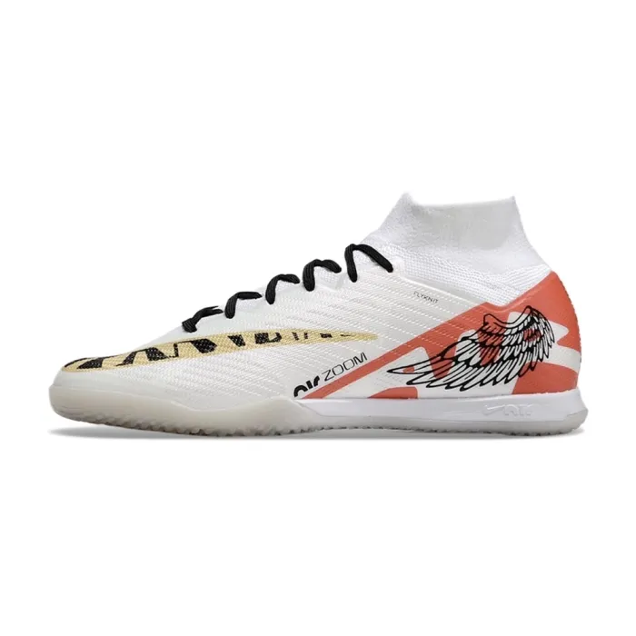 Nike Zoom Mercurial Superfly 9 Elite MR IC White Gold Black Red