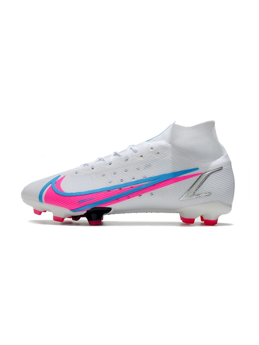salade Samenstelling landelijk Nike Mercurial Superfly 8 Elite FG Soccer Cleats White Blue Pink