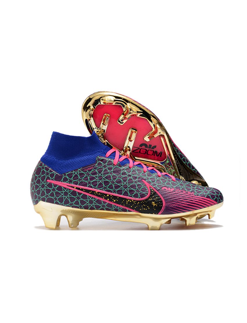 nike mercurial veer size five blue and gold