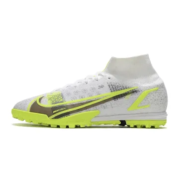 Nike Mercurial Superfly 8 Elite Safari TF - White/Black/Metallic Silver/Volt