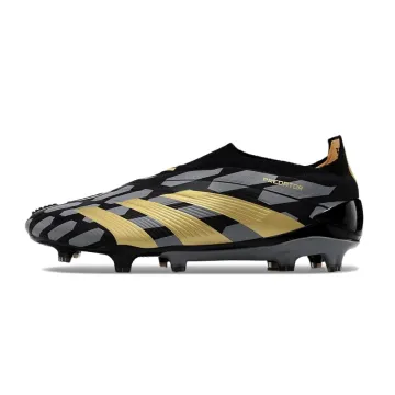 adidas Predator Elite Laceless FG Black Yellow Gray