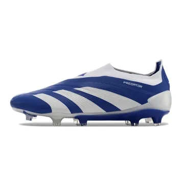 adidas Predator Elite Laceless FG Blue and White