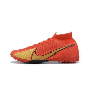 2020-21 Nike Mercurial Superfly 7 Elite TF Red Gold Black