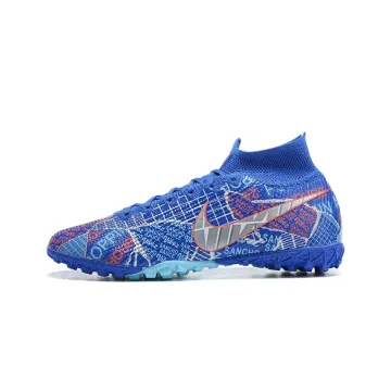 2020-21 Nike Mercurial Superfly 7 Elite Sancho TF Racer Blue White Aurora Green Black