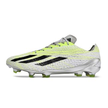 2024 Adidas Crazyfast Strung+ FG Grey Two Core Black Lucid Lemon