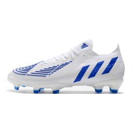 adidas Predator Edge .1 Low FG Soccer Cleats - White _ Hi-Res Blue