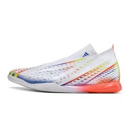 2023 adidas Predator Edge + IN White Solar Yellow Power Blue