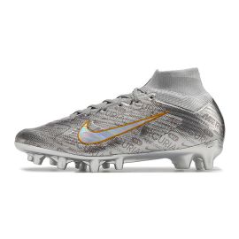 2023 Nike Zoom Mercurial Superfly IX Elite XXV SE AG-Pro Metallic Silver Black Wolf Grey