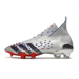 2021 Adidas Predator Freak+ FG Silver Metallic Core Black Scarlet