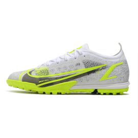 Nike Mercurial Vapor 14 Elite TF Safari Soccer Cleats - White_Black_Metallic Silver_Volt
