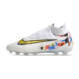 2023 Nike Phantom GX Elite DF FG - White/Gold/Blue/Multicolor