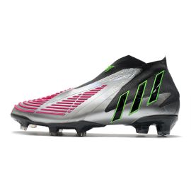 Adidas Predator Edge+ FG Soccer Cleats Silver Pink Green
