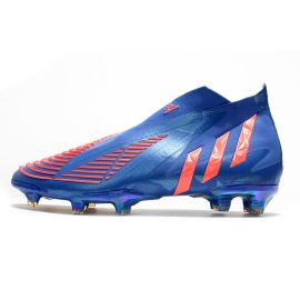 Adidas Predator Edge+ FG Soccer Cleats Hi-Res Blue Turbo Hi-Res Blue