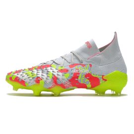 2021 Adidas Predator Freak.1 'Numbersup' FG Clear Grey / White / Solar Yellow