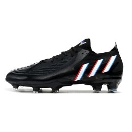 adidas Predator Edge .1 Low FG Soccer Cleats - Core Black_Footwear White_Vivid Red