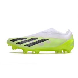 2023 adidas X Crazyfast .1 Laceless FG - White/Black/Lucid Lemon