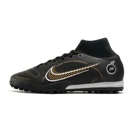 Nike Mercurial Superfly 8 Elite TF Soccer Cleats - Black_Metallic Gold_Metallic Silver