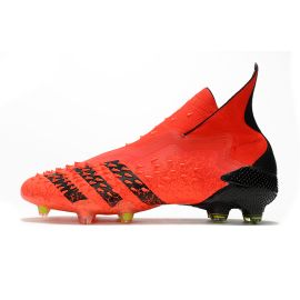 Adidas Predator Freak 'Meteorite' FG Soccer Cleats Red Black Solar Red
