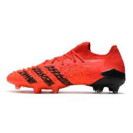 Adidas Predator Freak.1 'Meteorite' Low FG Soccer Cleats Red Black Solar Red