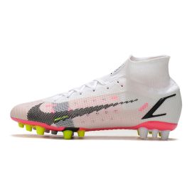 Nike Mercurial Superfly 8 Elite AG-PRO Soccer Cleats White Black Bright Crimson  Pink Blast