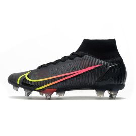 Nike Mercurial Superfly 8 Elite SG-PRO Soccer Cleats Black Cyber Yellow Off Noir