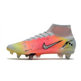 Nike Mercurial Superfly 8 Elite SG-PRO Soccer Cleats White Metallic Silver Pure Platinum