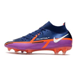 Nike Phantom GT II Elite DF FG Soccer Cleats College Navy  White Vivid Purple Bright Crimson
