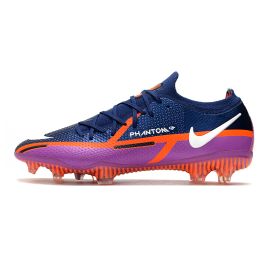 Nike Phantom GT II Elite FG Soccer Cleats College Navy White Vivid Purple Bright Crimson