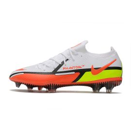 Nike Phantom GT II Elite FG Soccer Cleats White Black Bright Crimson Black