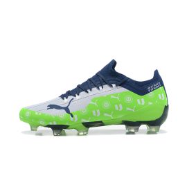 Puma Ultra1.3 FG/AG Soccer Cleats Green White Navy