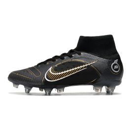 Nike Mercurial Superfly 8 Elite SG-PRO Soccer Cleats - Black_Metallic Gold_Metallic Silver