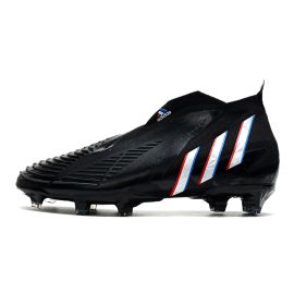 adidas Predator Edge+ FG Soccer Cleats Core Black White Vivid Red