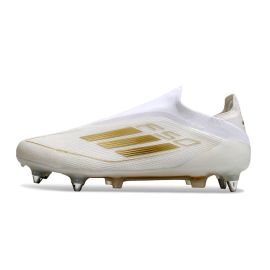 adidas F50 Elite Laceless SG Ftwr White Gold Metallic Ftwr White