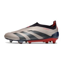 adidas Predator Elite Laceless FG Platin Metallic Aurora Black Turbo